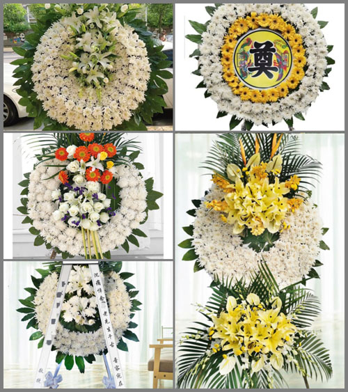 广东韶关市南雄市坪田镇龙口村花圈速递
